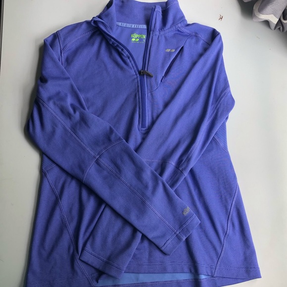 Purple KOPPEN Size L Quarter Zip Jacket - Picture 1 of 4